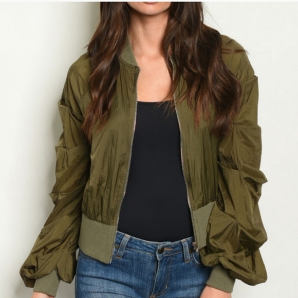 SOLD OUT 84882 Ruched Bomber Jacket - Picture 4 of 5